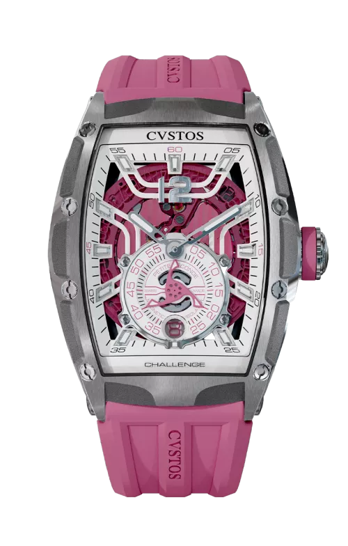 CHALLENGE THIRTY6 JETLINER PS STEEL/WHITE DIAL/PINK MVT
